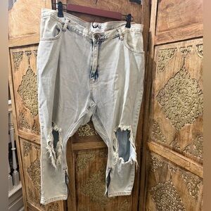 One Teaspoon Light Blue Distressed Women’s Jeans